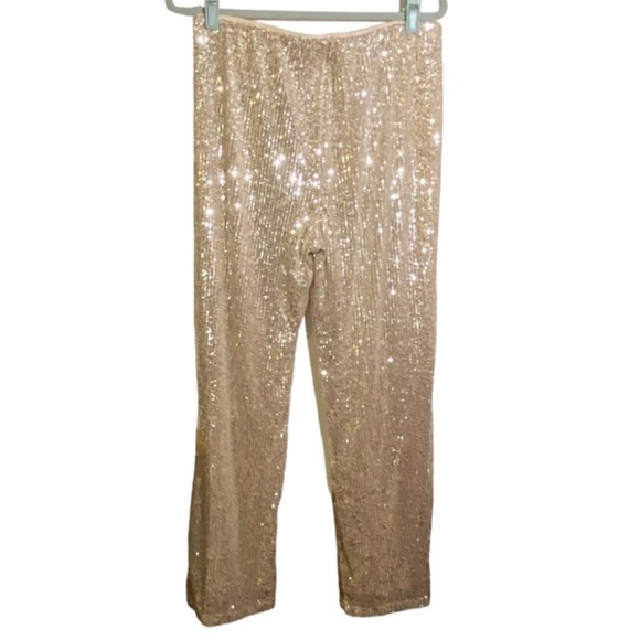 Nine West Silver Sequin Wide Leg Pants - Picture 7 of 10